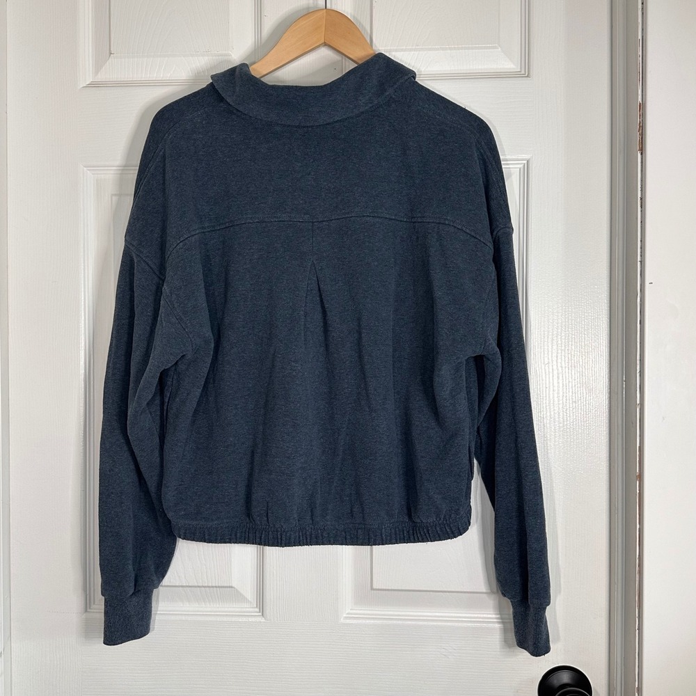 Prana Womens Hemp Blend Shawl‎ Collar Pullover Sweatshirt Blue 1966951 Small - Picture 4 of 9